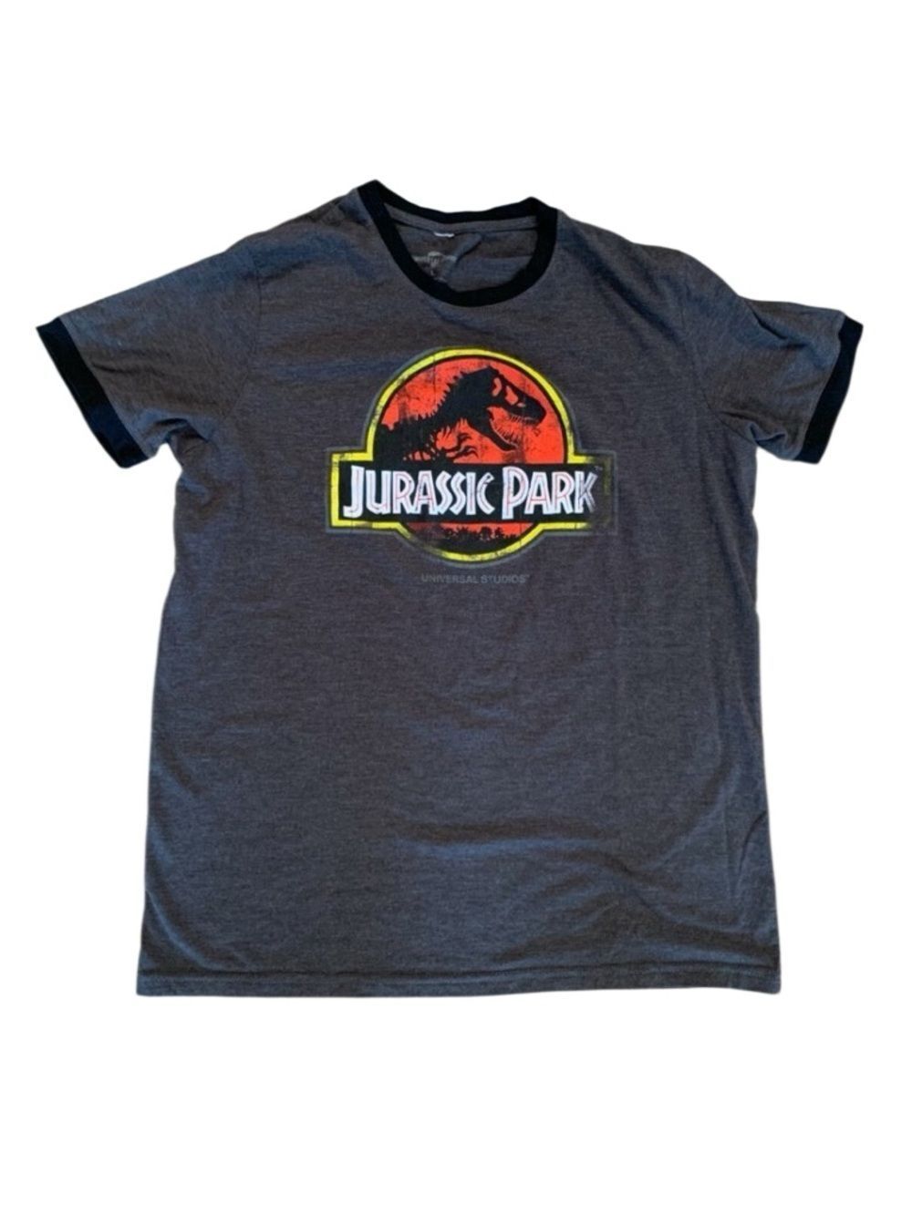 Universal Studios Jurassic Park Retro Ringer Tee Size Medium